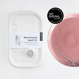 Kintsugi Kit für die Reparatur von zerbrochener Keramik mit Silber