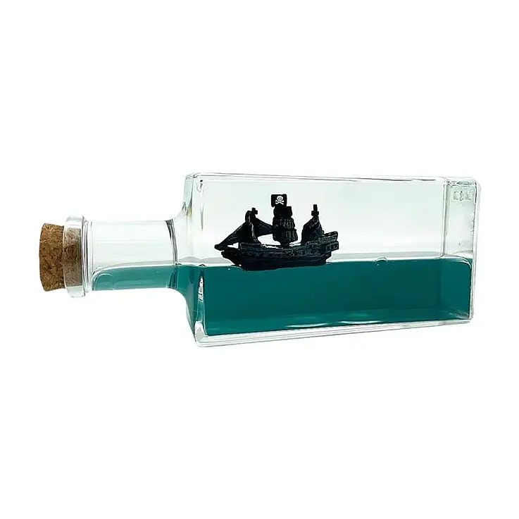 Flasche misst 17 x 4,2 x 6,2 cm